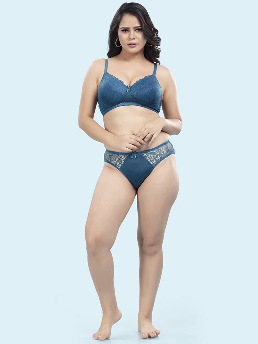 

BOLD & BAE Women Lightly Padded Lingerie Set BBPCTB100732792770, Blue