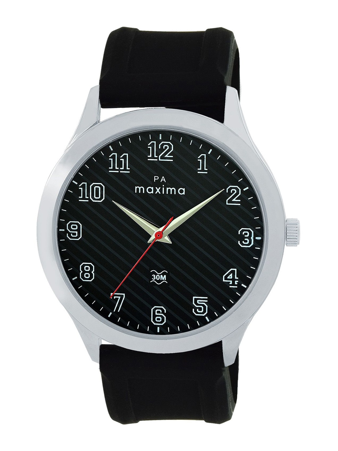 

maxima Men Printed Dial & Straps Analogue Watch 66801PMGI, Black