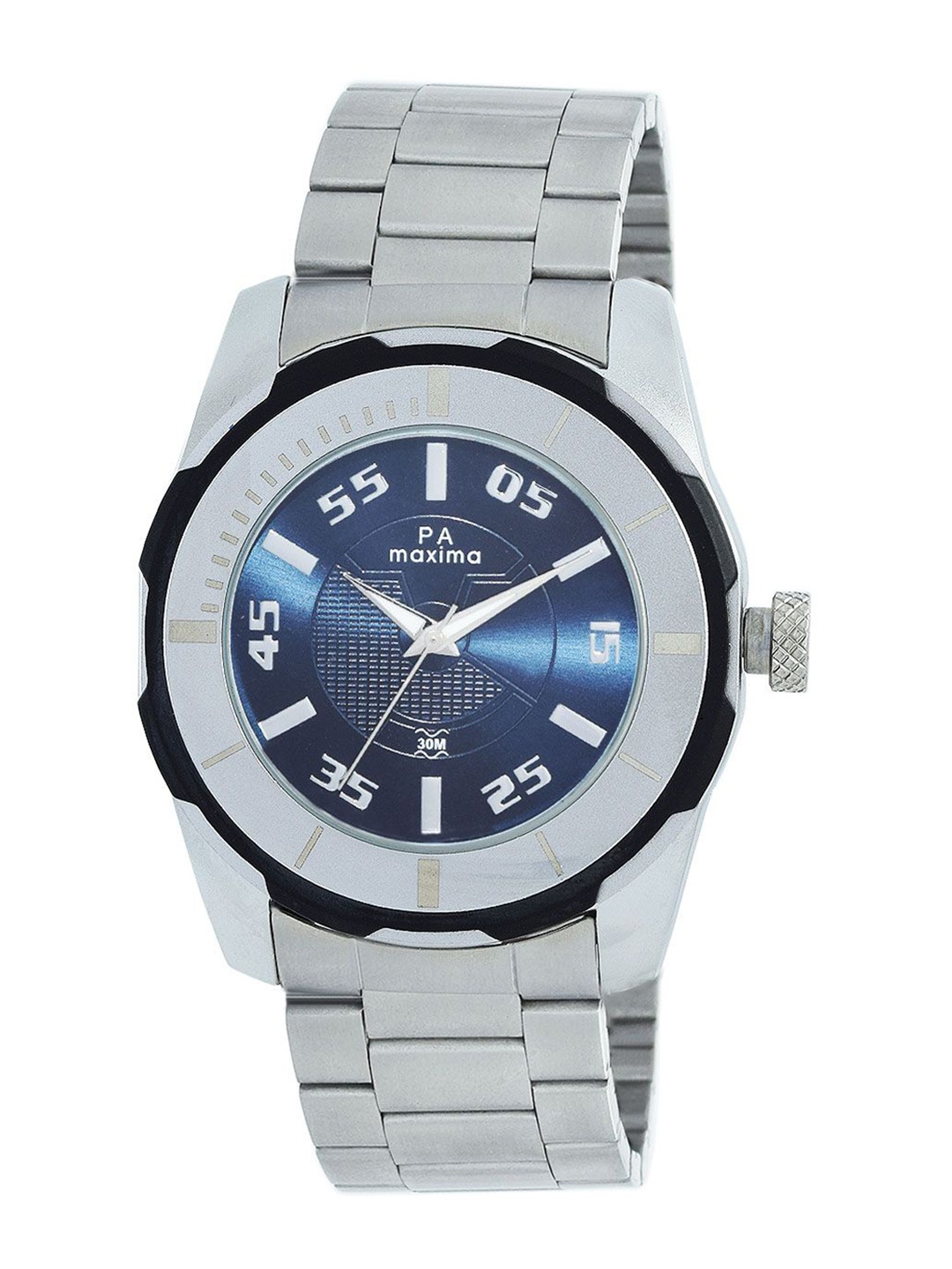 

maxima Men Dial & Stainless Steel Straps Analogue Watch 38486CAGI, Blue