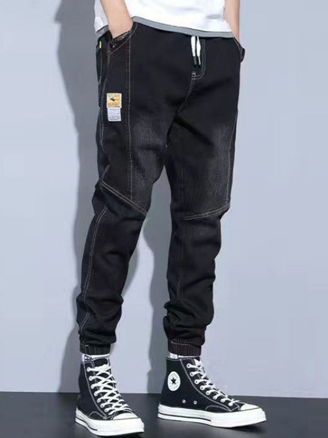 

HERE&NOW Men Jogger Non Stretchable Jeans, Black