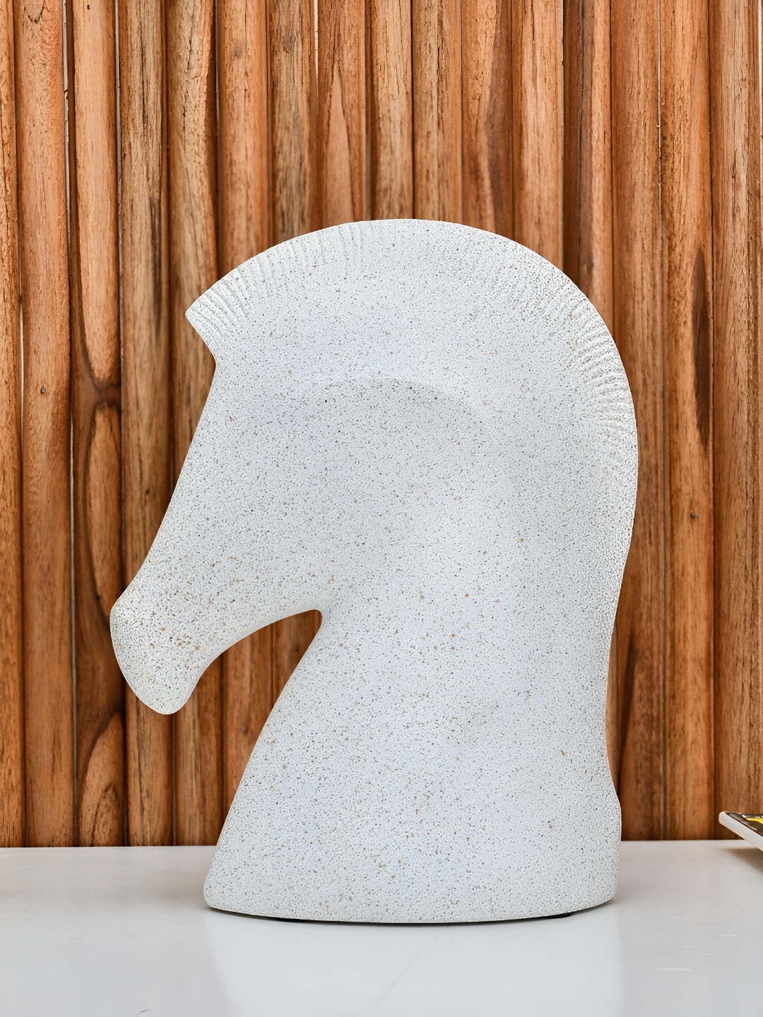 

Athome by Nilkamal White Textured Horse Head Showpiece