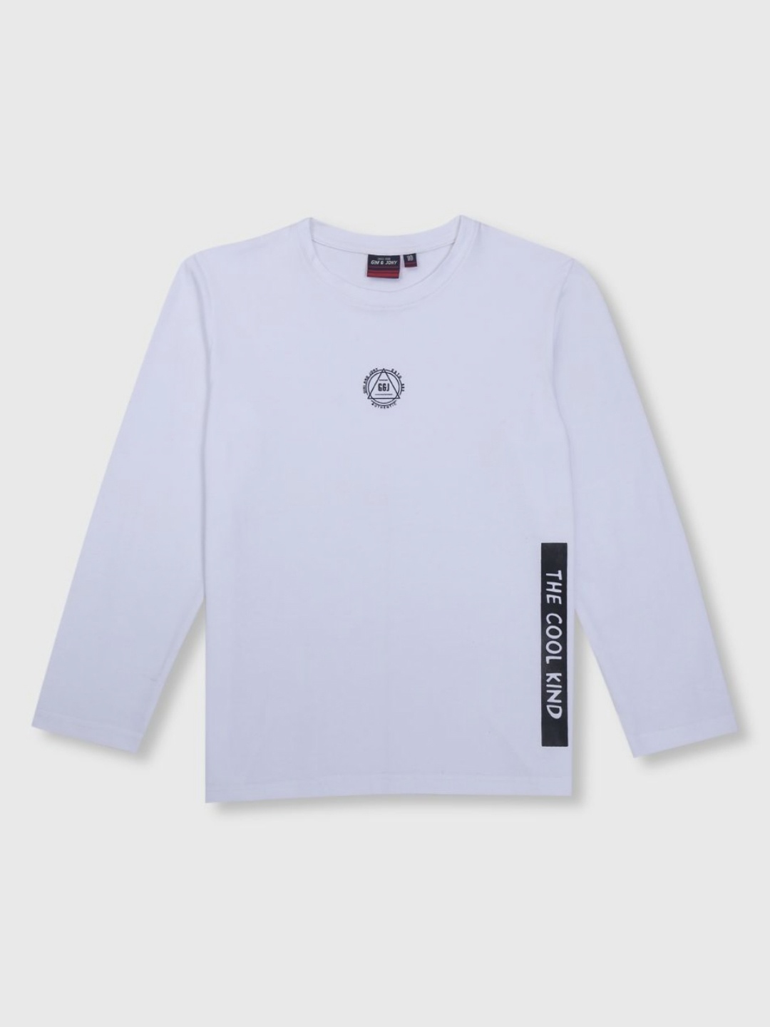 

Gini and Jony Boys Typography Printed Round Neck Cotton T-shirt, White