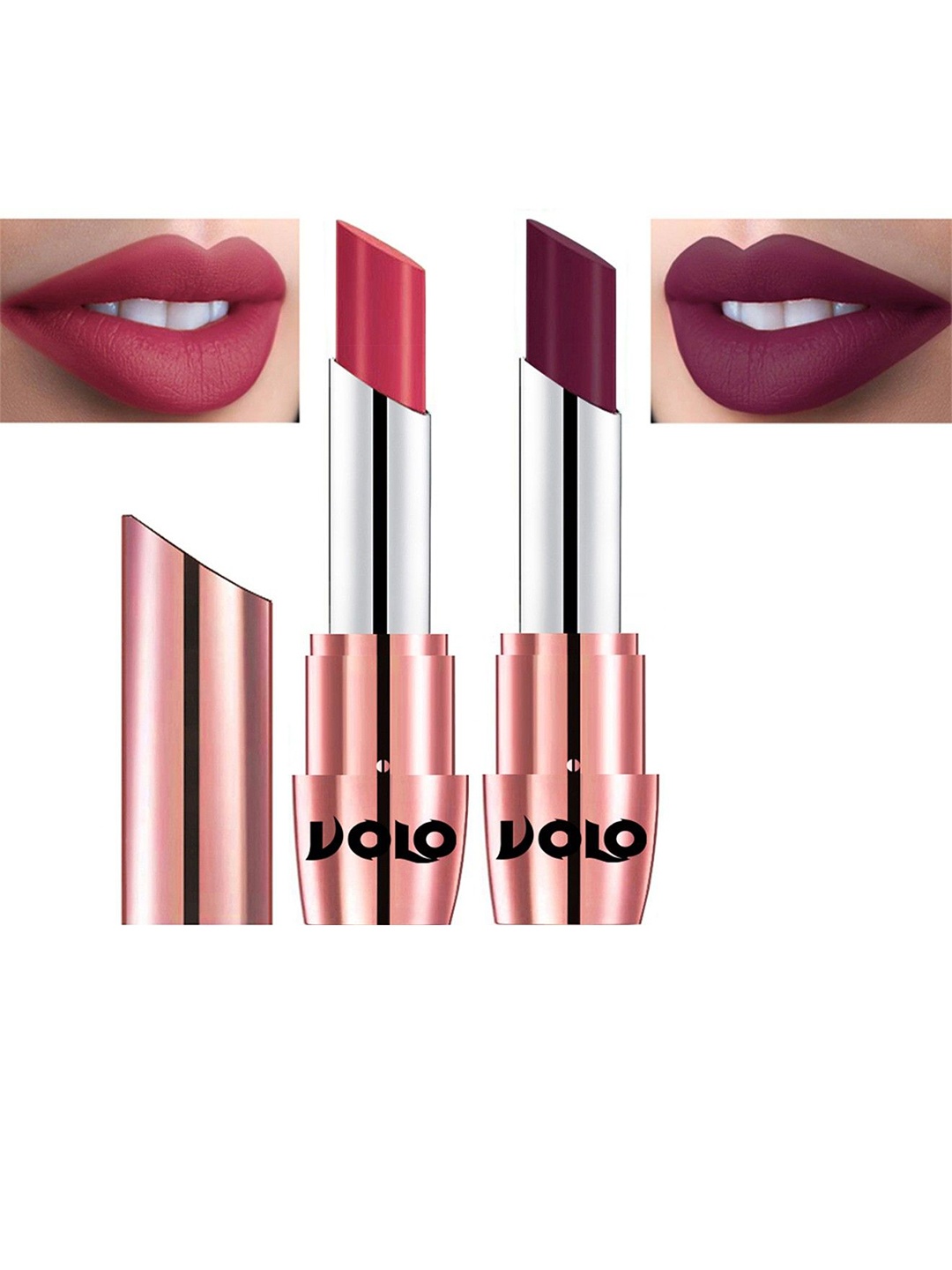 

VOLO Set Of 2 Creme Matte Lipstick 3.5g Each - Pink 641-Wine 647
