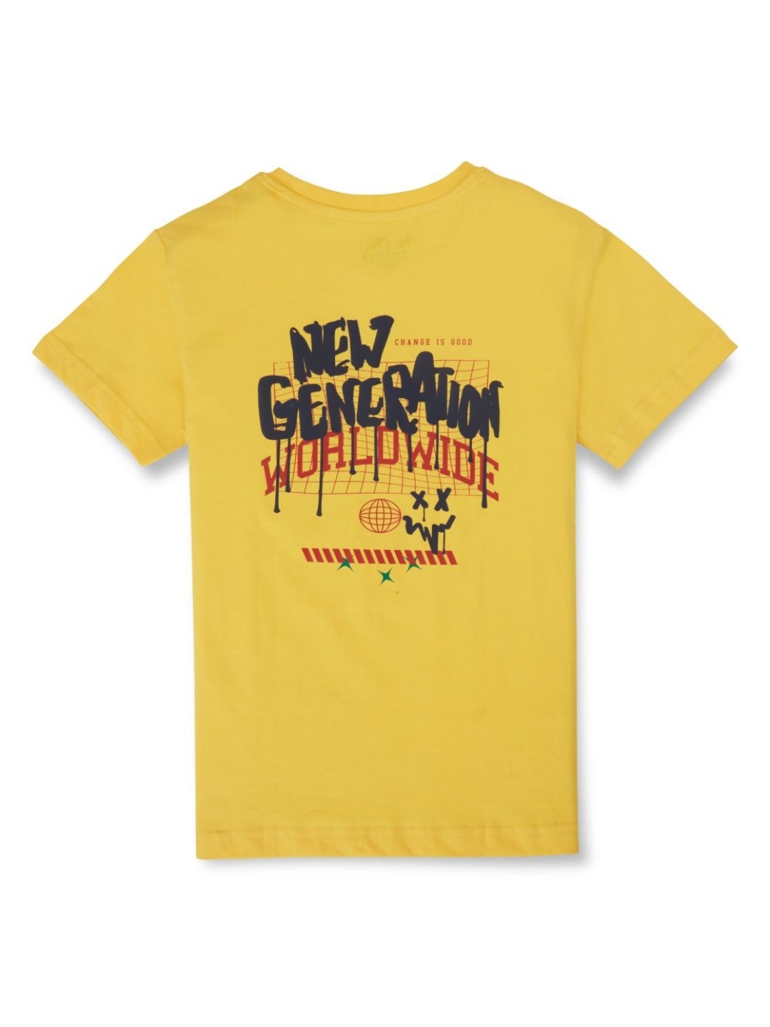 

Gini and Jony Boys Typography Printed Cotton T-shirt, Yellow
