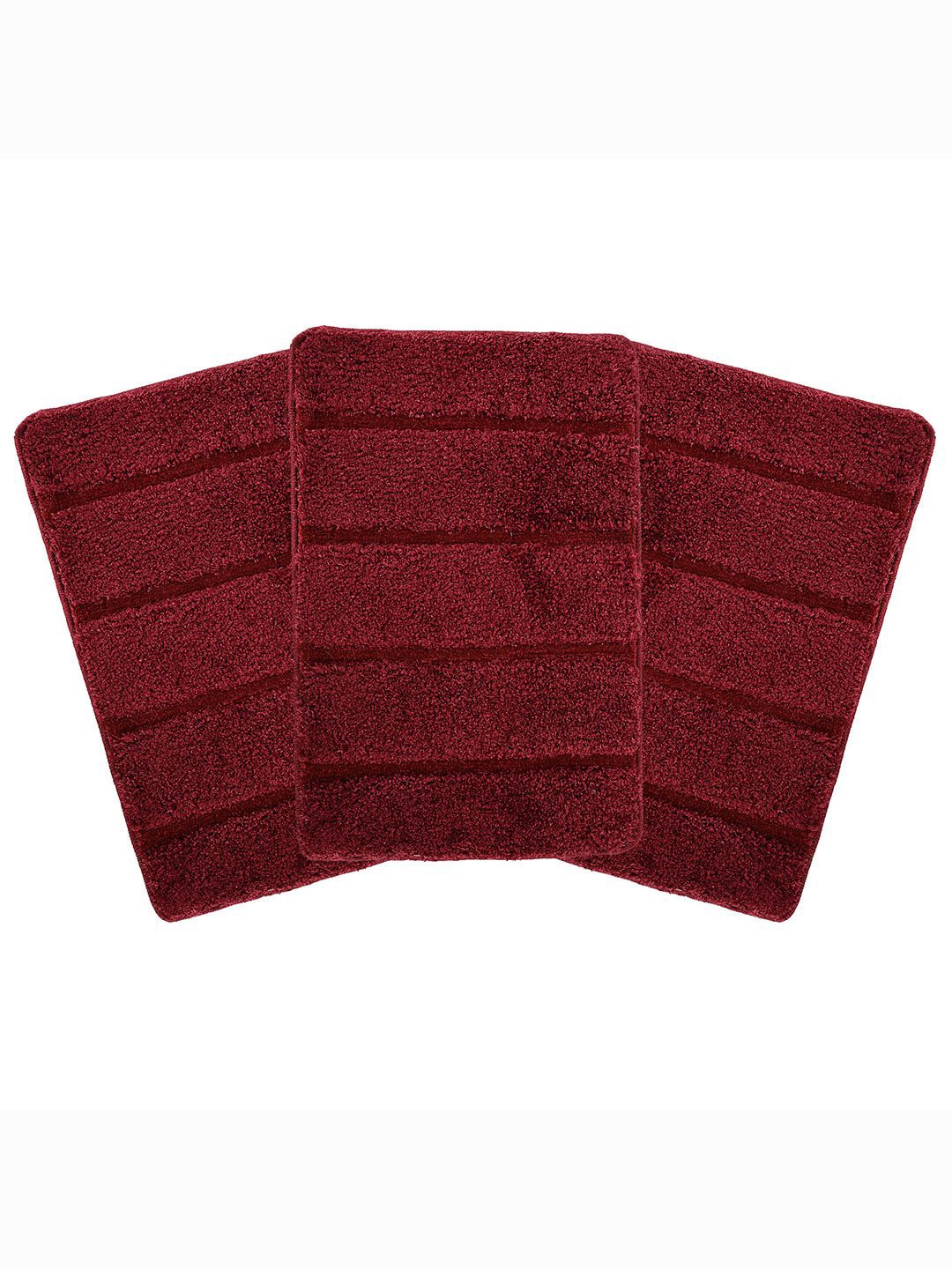 

Kuber Industries Maroon 3 Pieces Anti Skid Door Mat