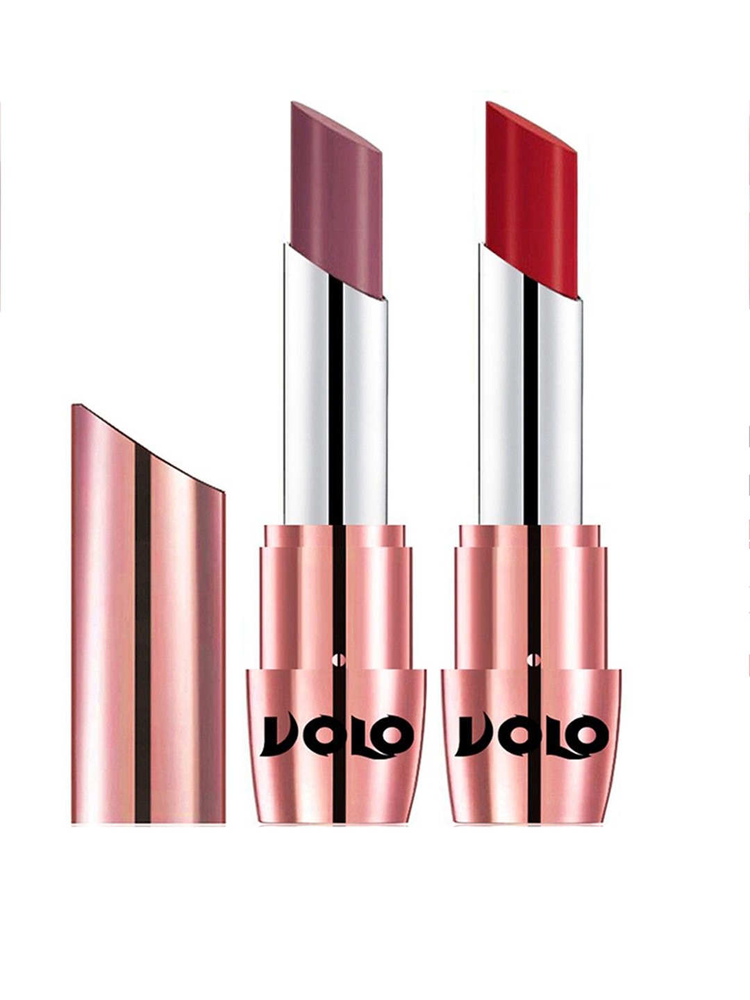 

VOLO Set Of 2 Creme Matte Lipstick - 3.5 g Each - Tomato Red 636 & Plum 640