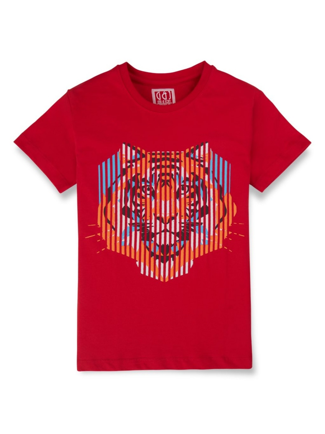

Gini and Jony Boys Animal Printed Round Neck Cotton T-shirt, Red