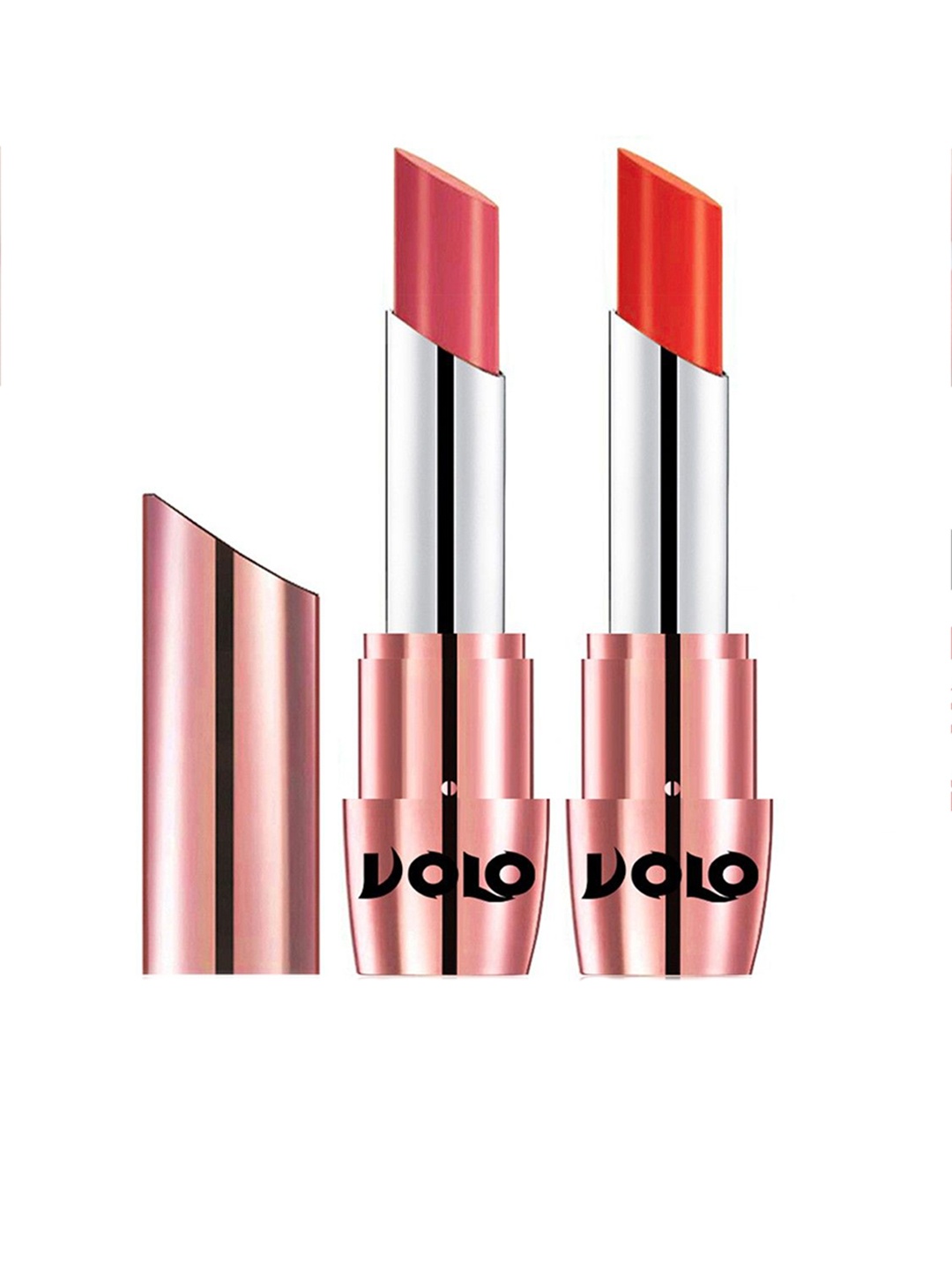 

VOLO Set Of 2 Creme Matte Lipstick - 3.5 g Each - 637 - Peach 639 - Orange, Multi