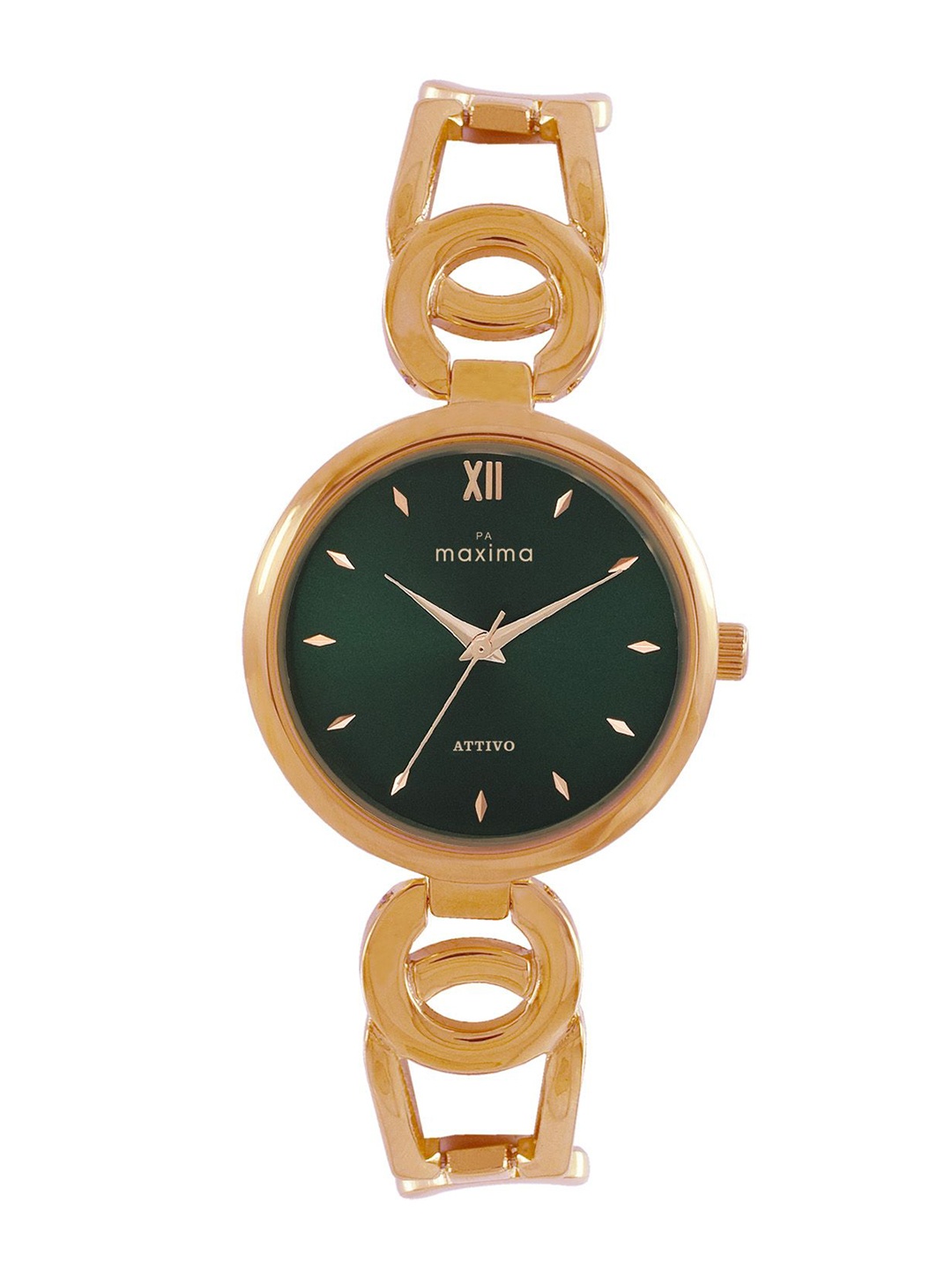 

maxima Women Embellished Dial & Straps Analogue Watch 68002BMLR, Green