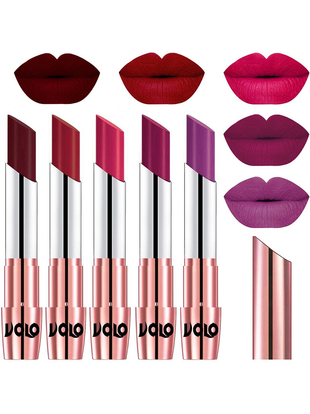 

VOLO Set Of 5 Creme Matte Lipsticks, Multi