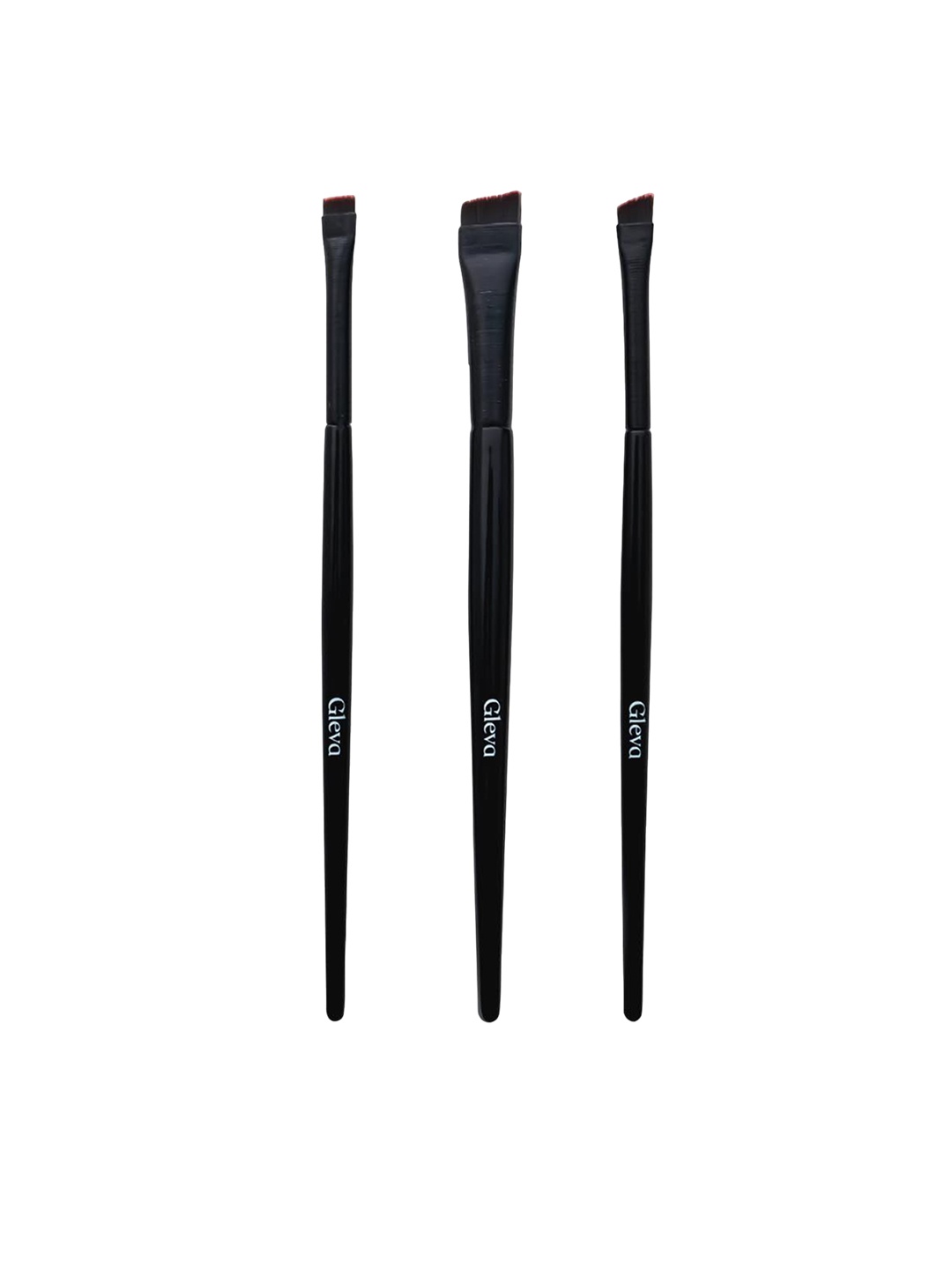 

Gleva Set Of 3 Professional Angled Eyeliner & Brow Brush-Black