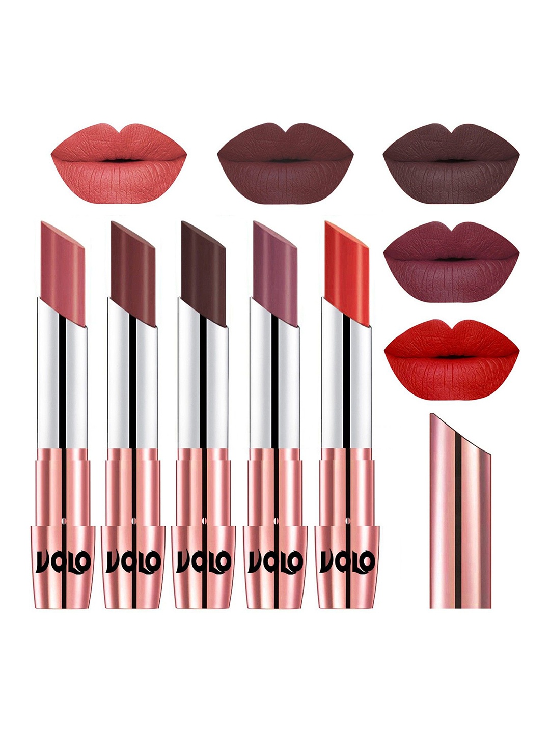 

VOLO Set Of 5 Creme Matte Lipsticks, Multi