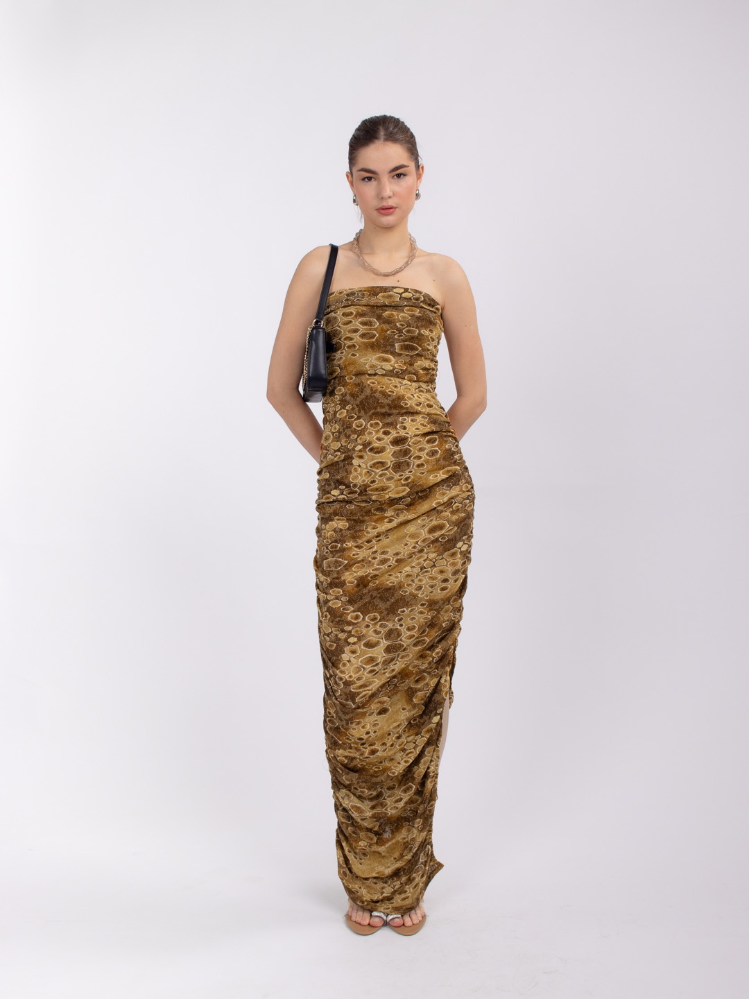 

Stylecast X Hersheinbox Print Maxi Dress, Brown