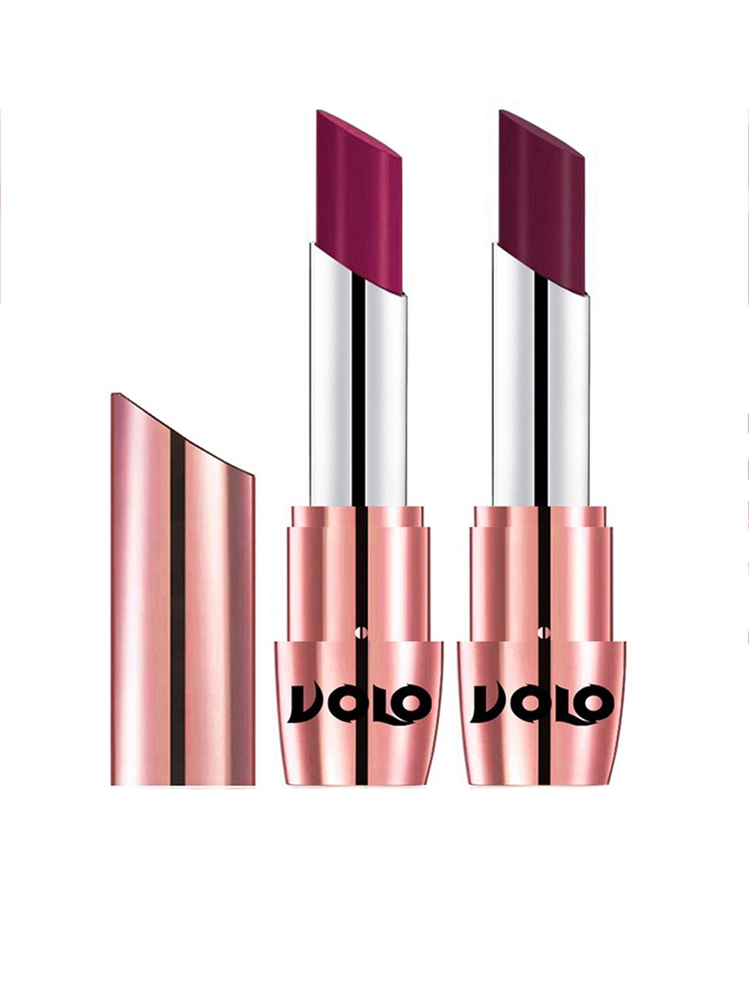 

VOLO Set Of 2 Creme Matte Lipstick-3.5 g Each-Magenta 645 Wine-647, Pink