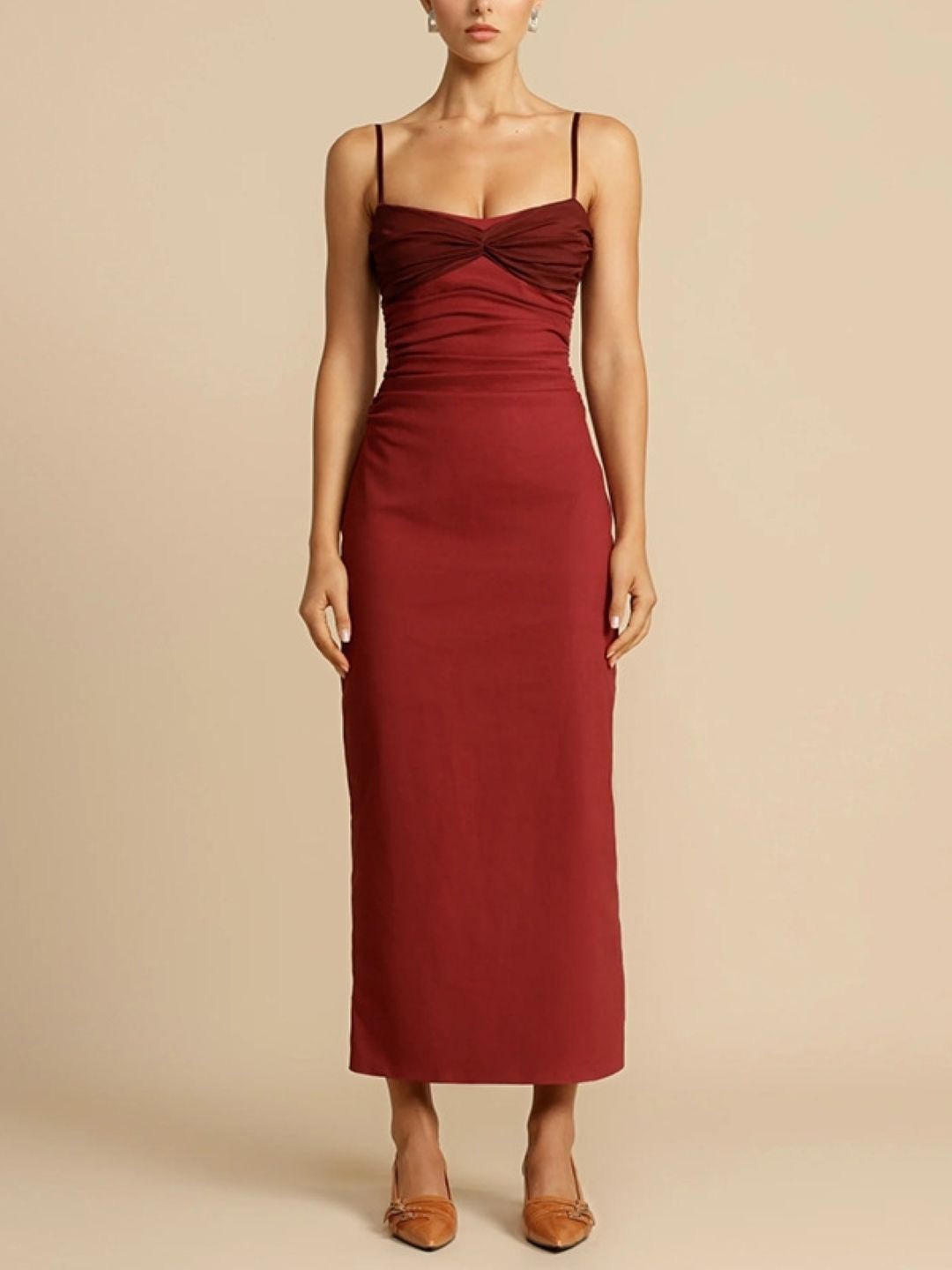 

KPOP Bodycon Maxi Dress, Red