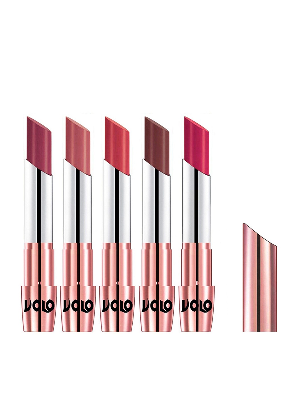 

VOLO Set Of 5 Creme Matte Lipstick - 3.5g Each - 31-32-33-34-44, Multi