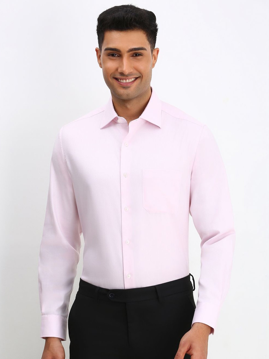 

Allen Solly Sport Men Spread Collar Solid Cotton Formal Shirt, Pink