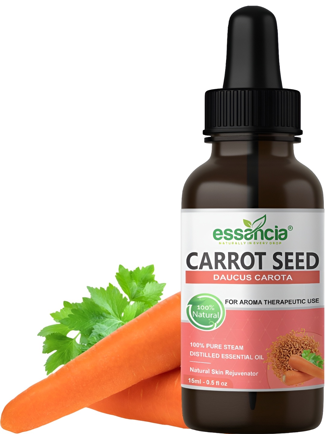 

essancia Carrot Seed Essential Oil For Skin & Face Care -15ml, Black