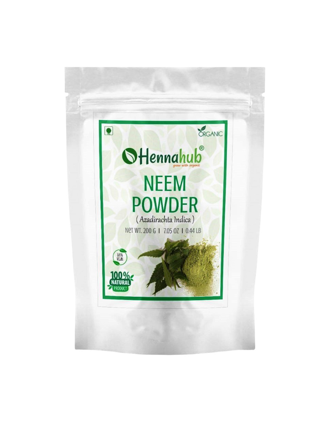 

HENNAHUB Neem Powder For Purifying Skin & Promoting Healthy Hair-200g, Green