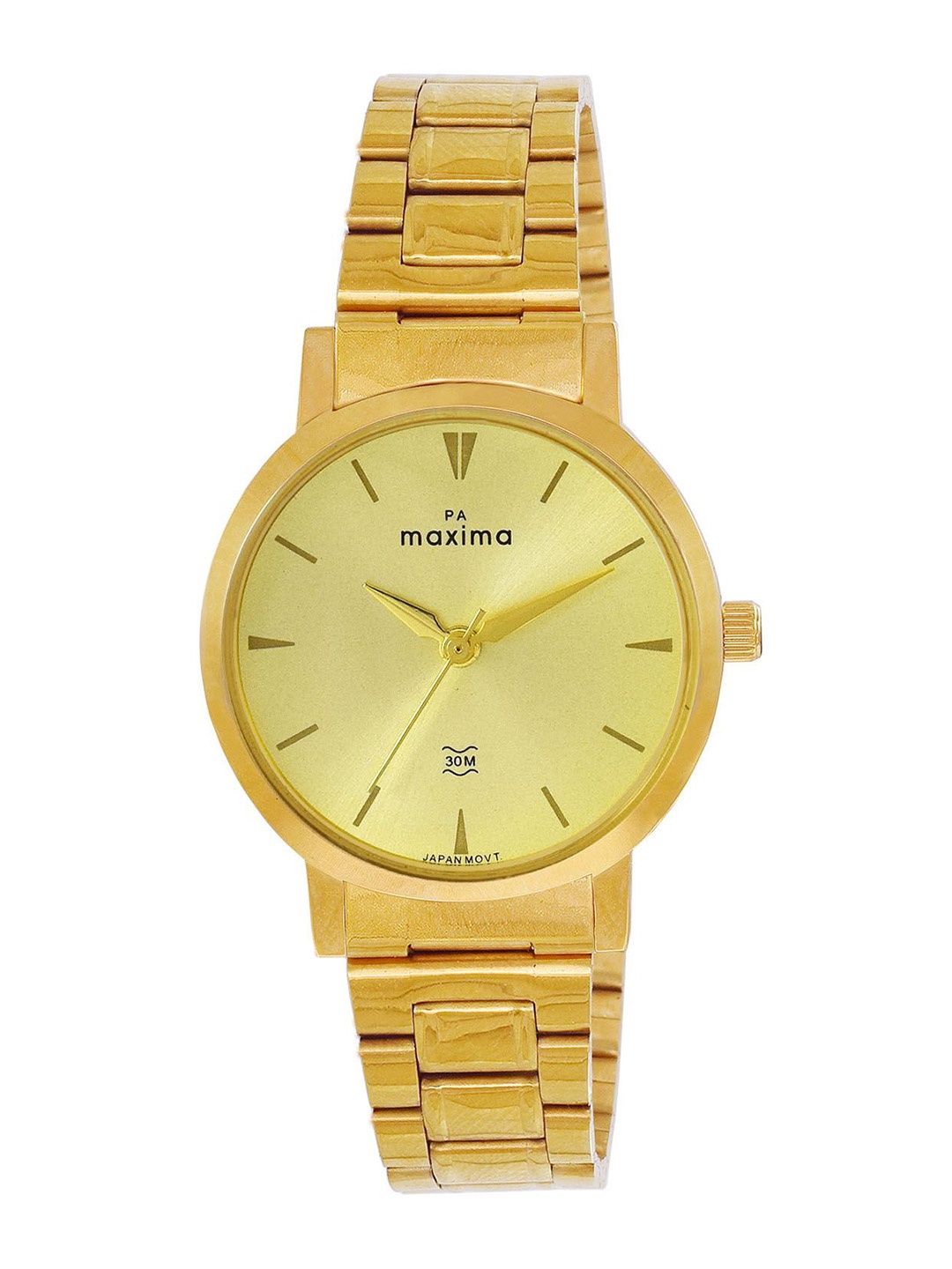

maxima Women Dial & Stainless Steel Straps Analogue Watch 69481CMLY, Gold