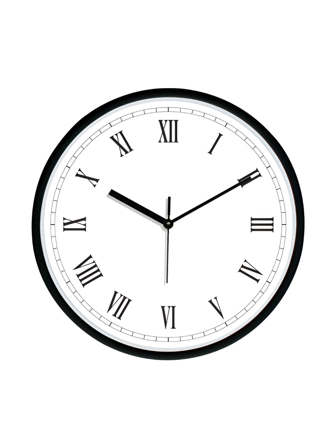 

RANDOM Printed Round Shaped Sweep Silent Movement Contemporary Wall Clock, Black