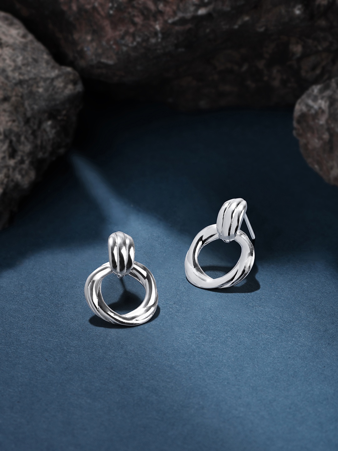 

Accessorize 925 Sterling Silver -Plated Circular Studs