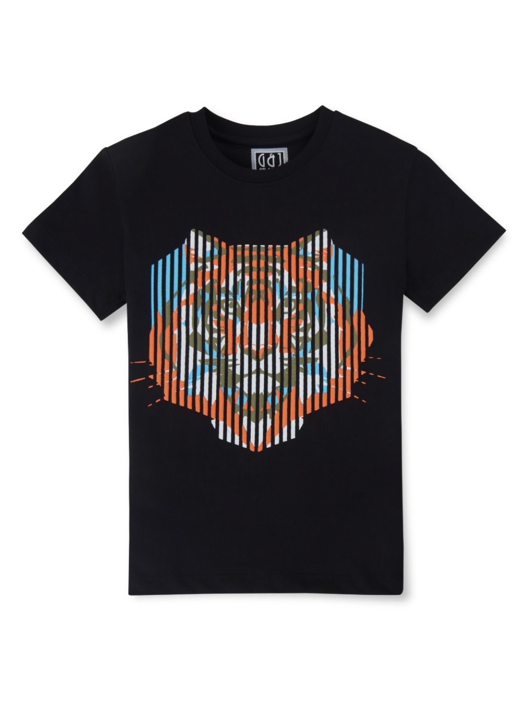 

Gini and Jony Boys Graphic Printed Round Neck Cotton T-shirt, Black
