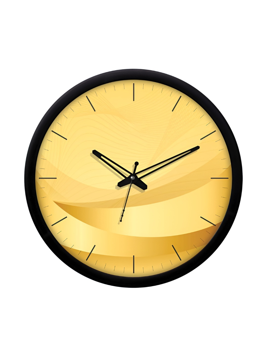 

RANDOM Printed Round Shaped Sweep Silent Movement Contemporary Wall Clock, Black