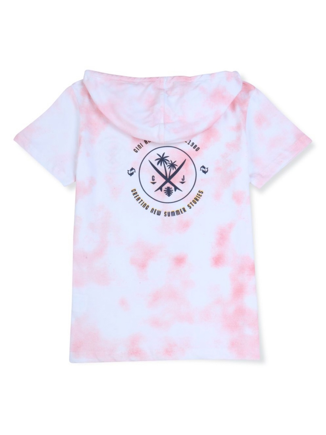 

Gini and Jony Boys Dyed Hood Cotton T-shirt, Pink