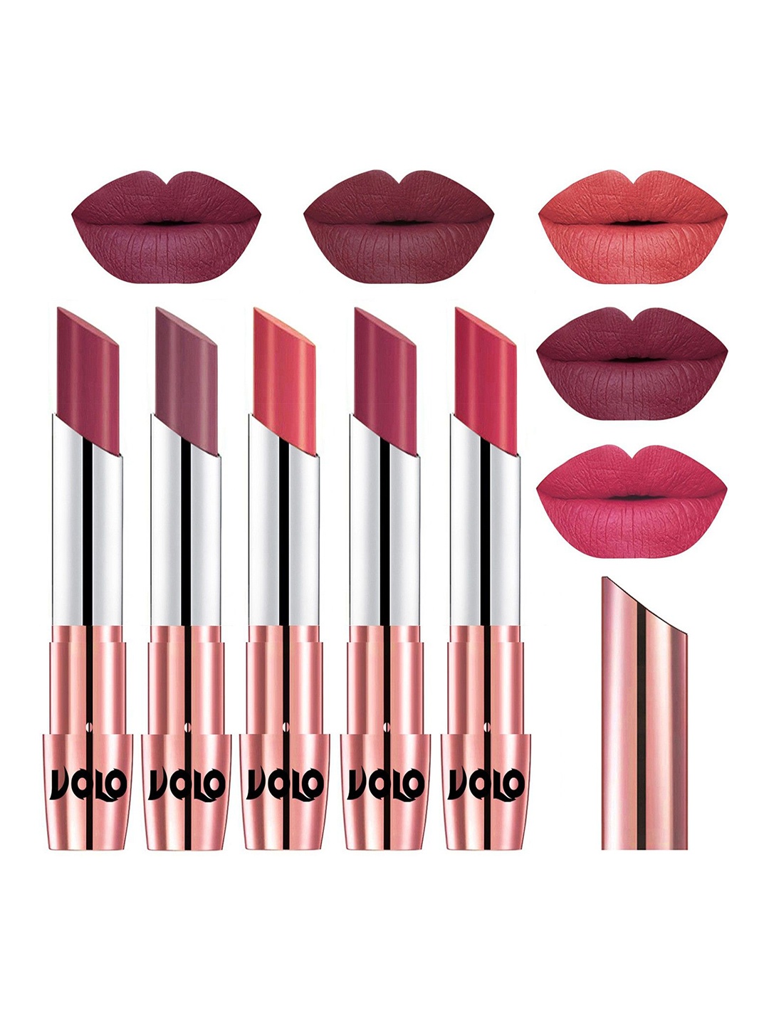 

VOLO Set Of 5 Creme Matte Lipsticks, Multi