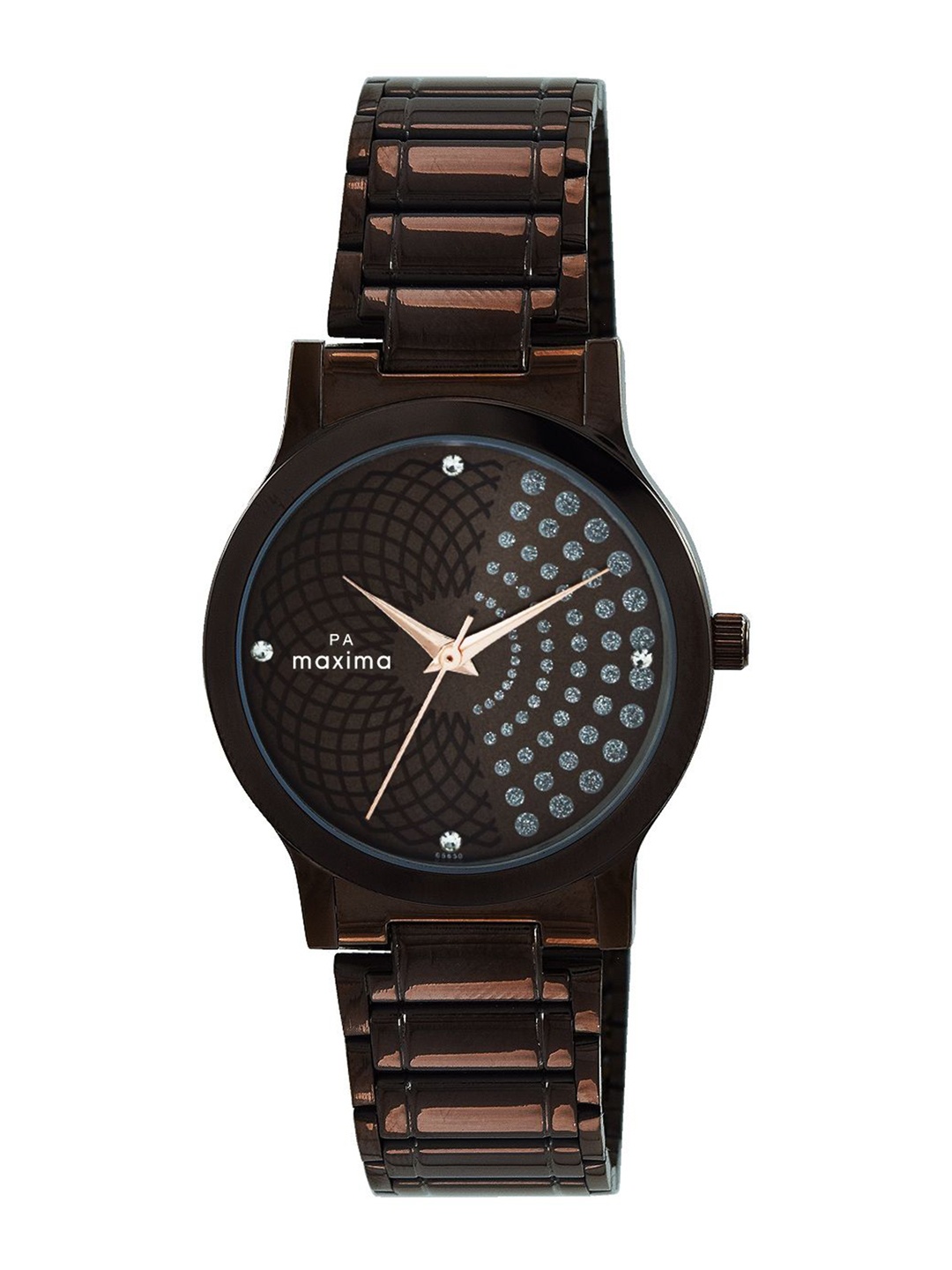 

maxima Women Dial & Stainless Steel Straps Analogue Watch 65650CMLE, Brown