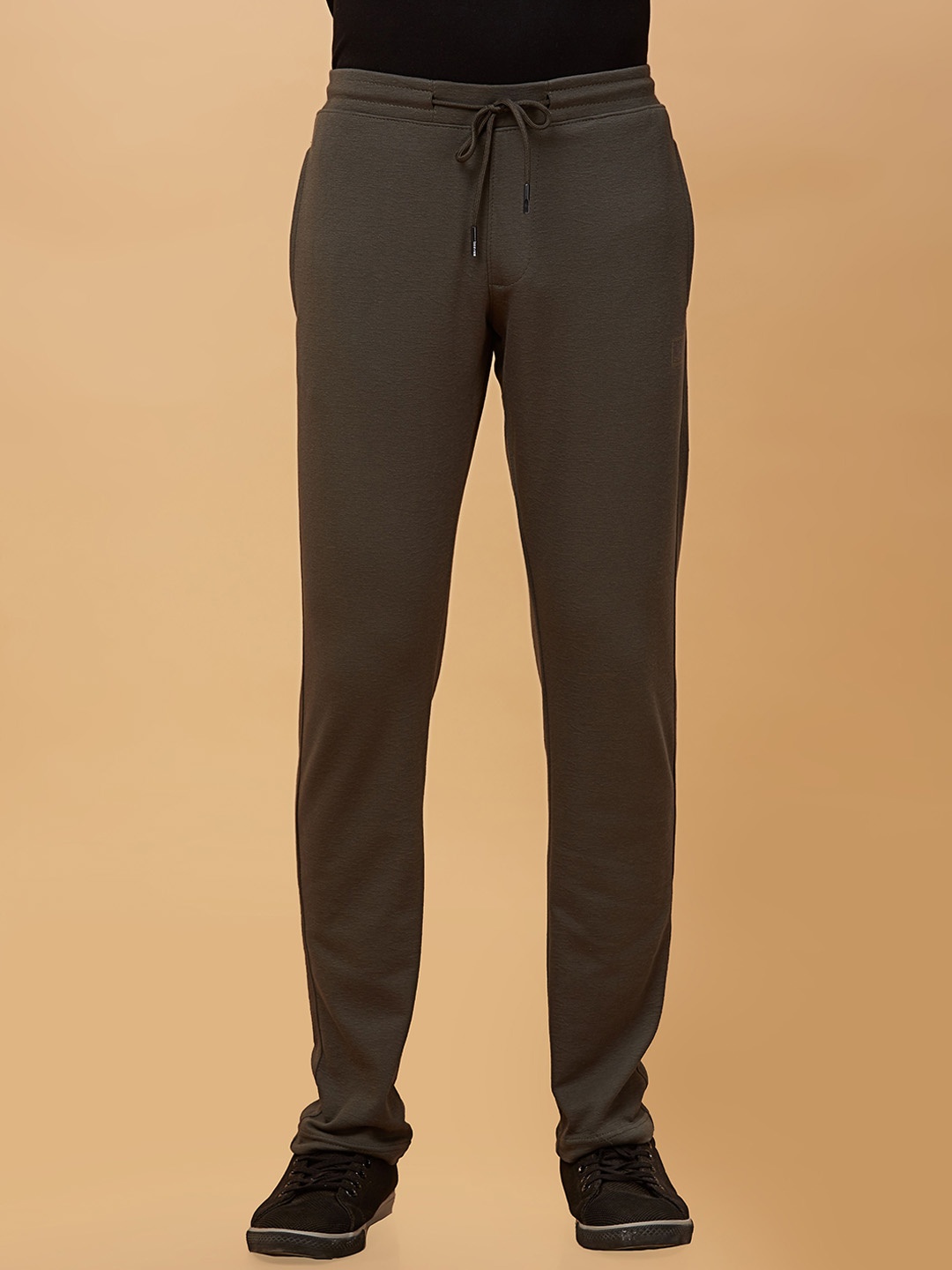 

beevee Men Solid Cotton Stretchable Regular Fit Track Pant, Olive