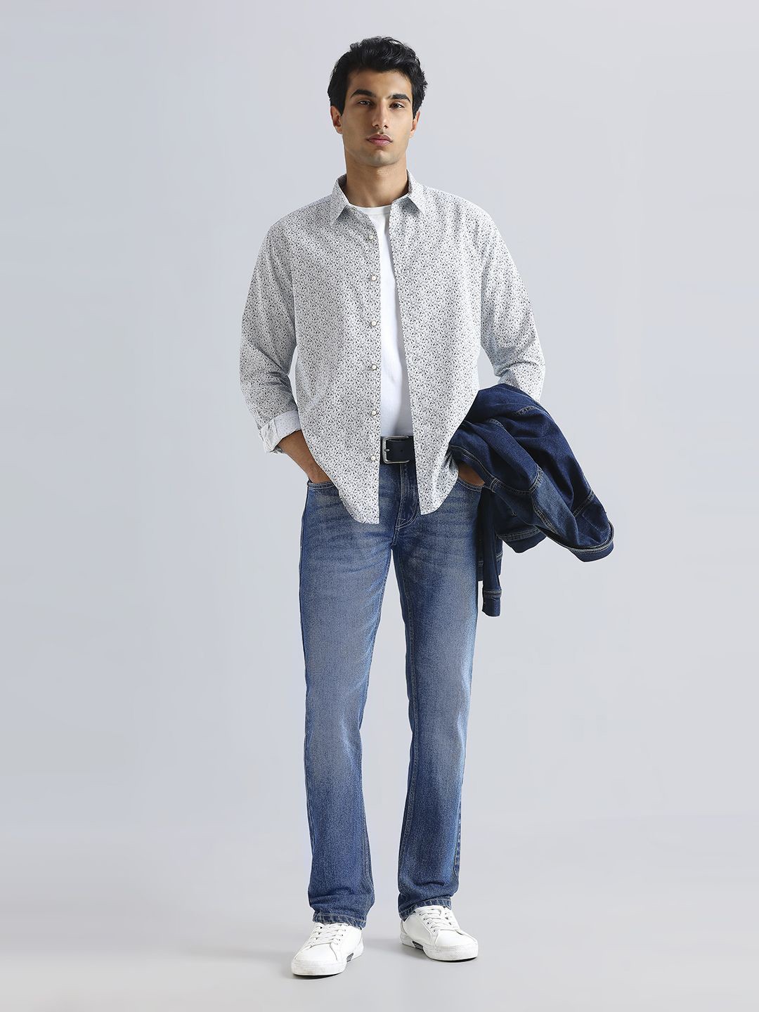 

Pepe Jeans Micro Ditsy Printed Pure Cotton Casual Shirt, White