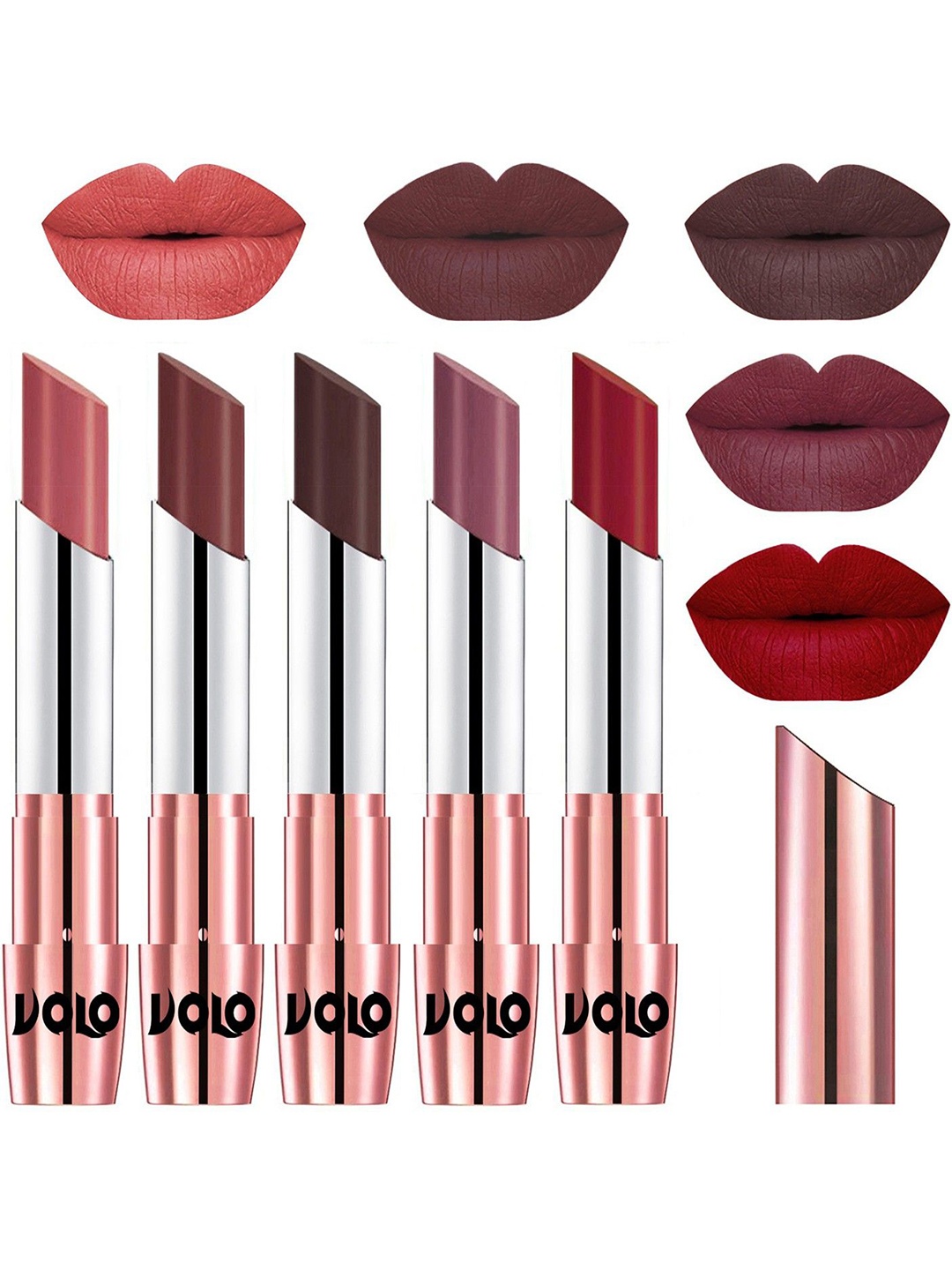 

VOLO Set Of 5 Creme Matte Lipsticks, Multi