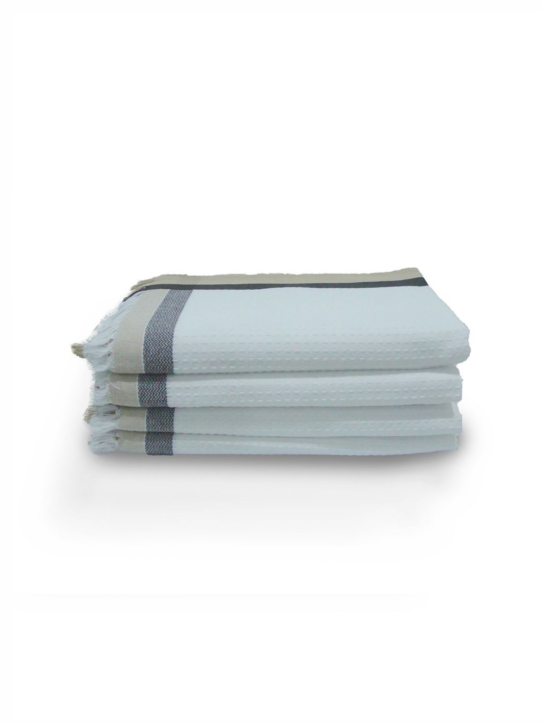 

Aura Blue & Grey 4 Pieces Textured High Absorbent Cotton 210 GSM Bath Towels