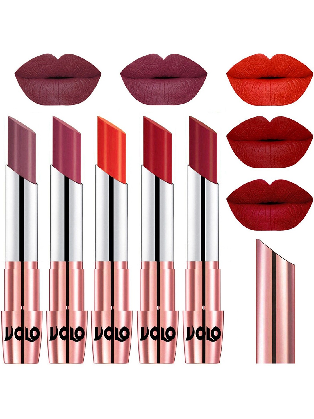 

VOLO Set Of 5 Creme Matte Lipsticks, Multi