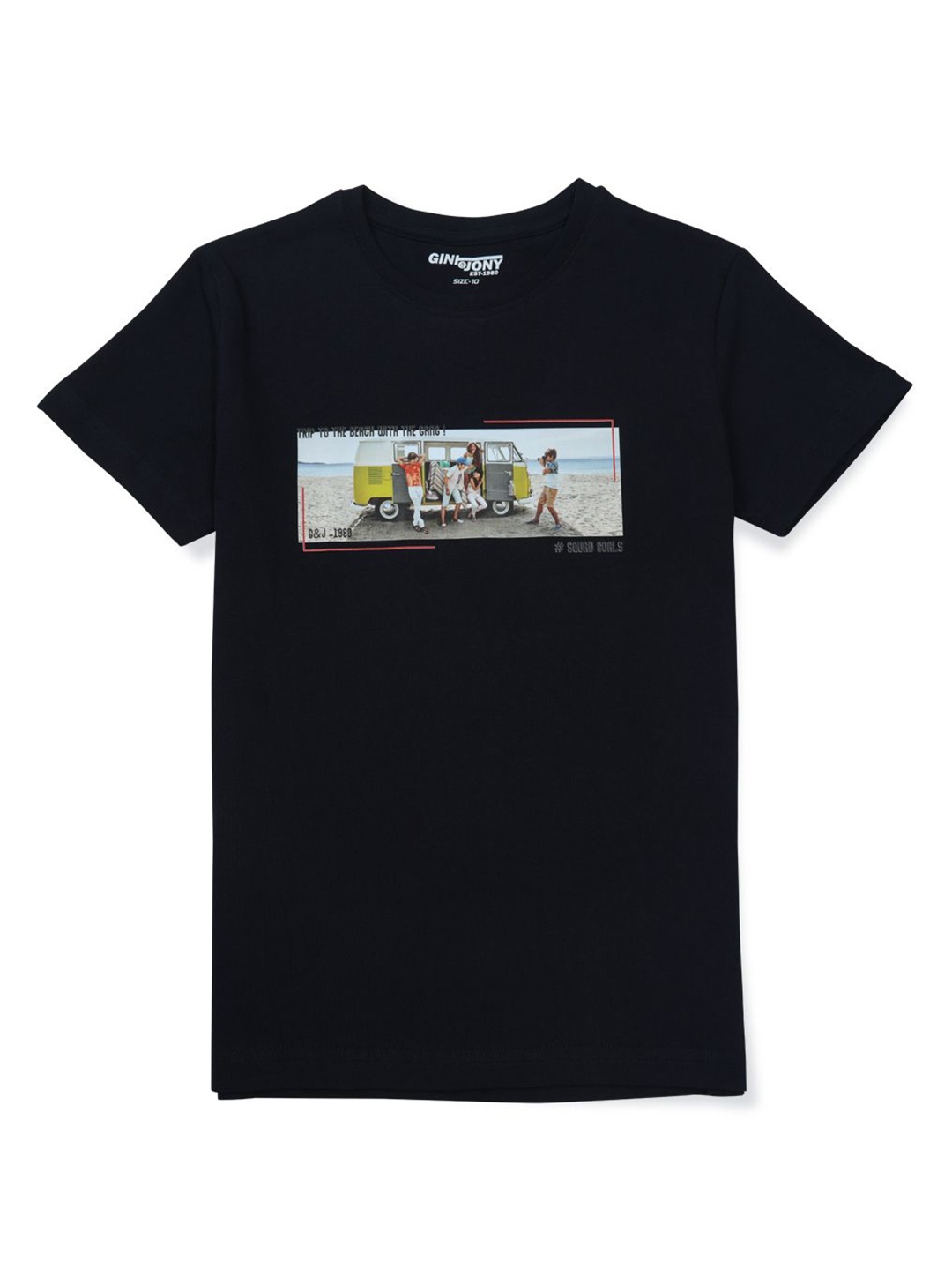 

Gini and Jony Boys Printed T-shirt, Navy blue