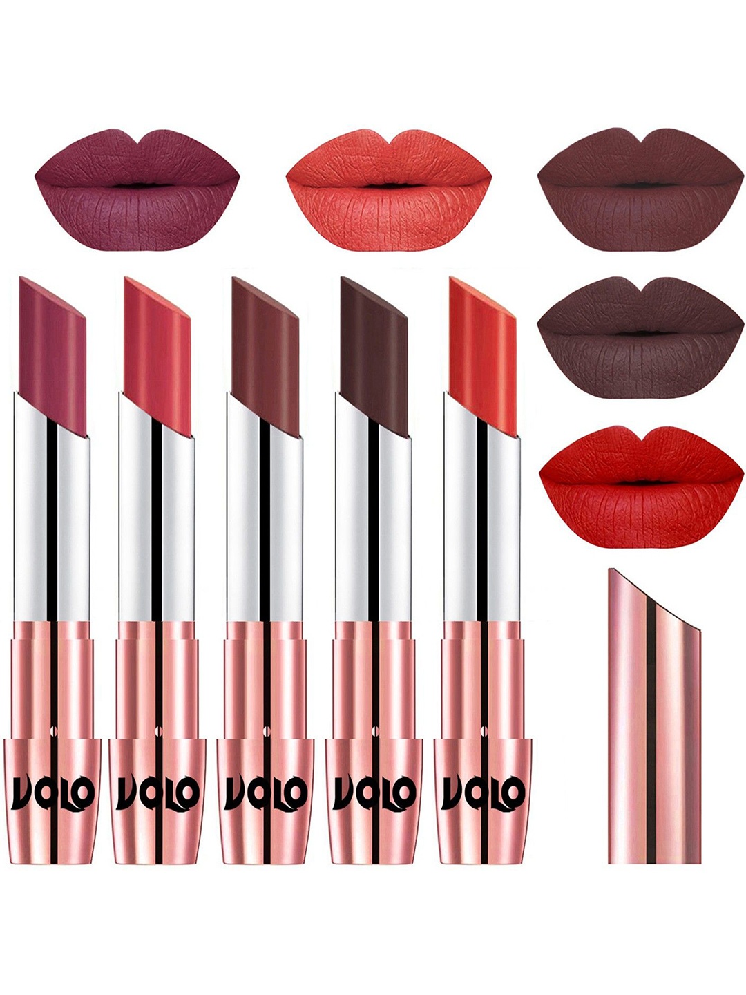 

VOLO Set Of 5 Creme Matte Lipsticks, Multi