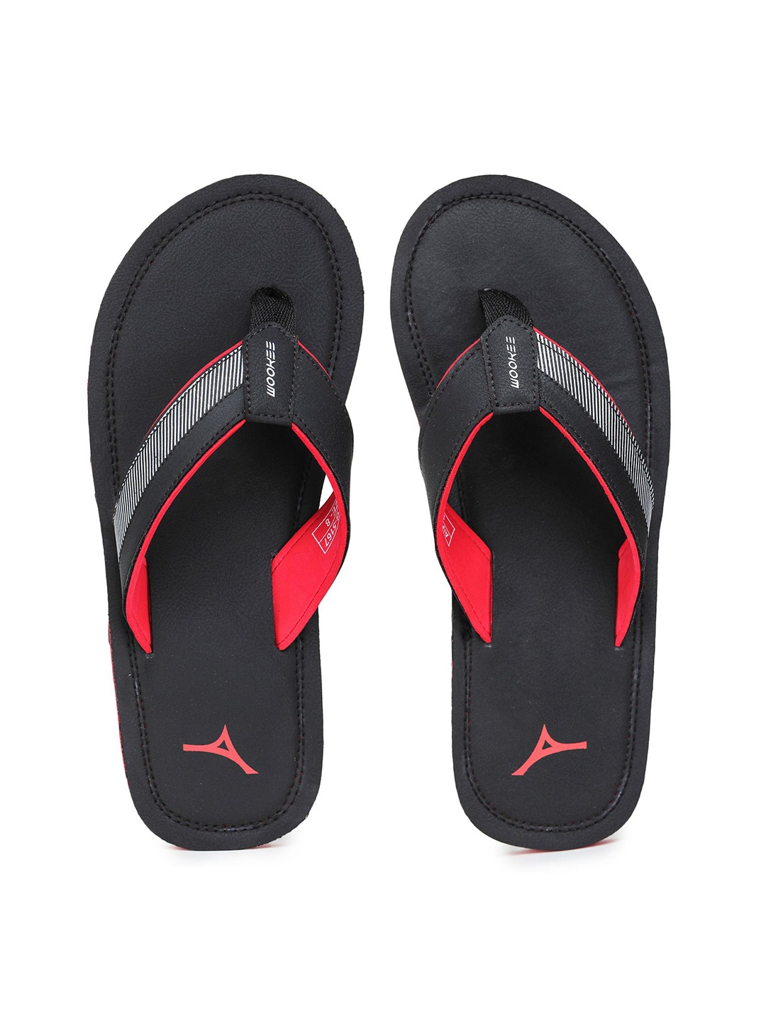

ABROS Men Printed Thong Flip-Flops, Black