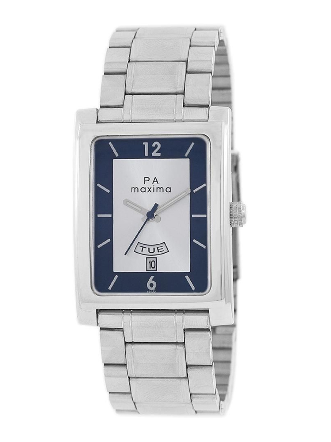 

maxima Men Dial & Stainless Steel Straps Analogue Watch 45522CMGI, Blue