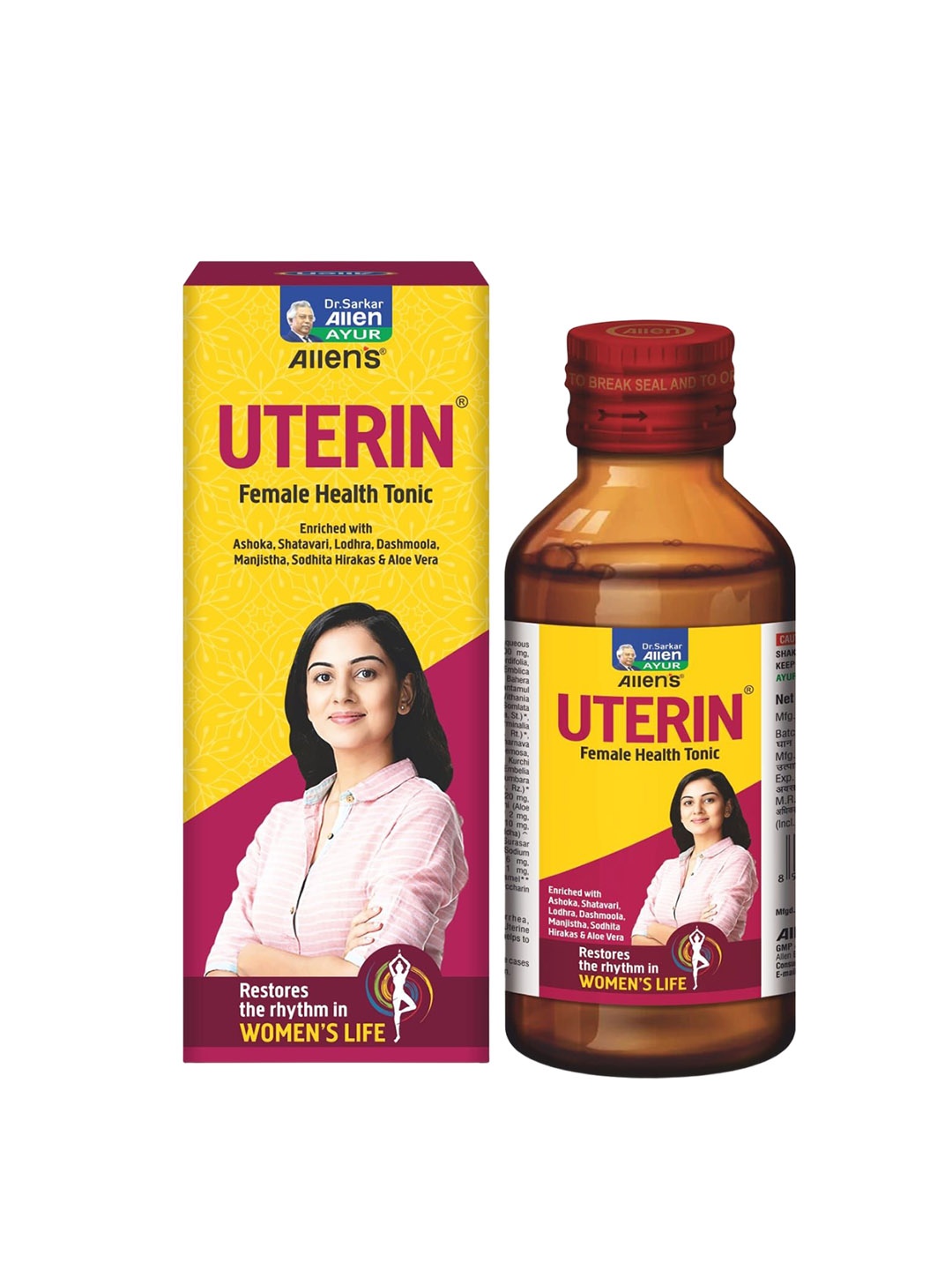 

ALLEN Set Of 4 Uterin Syrup - 250 ml Each, Brown