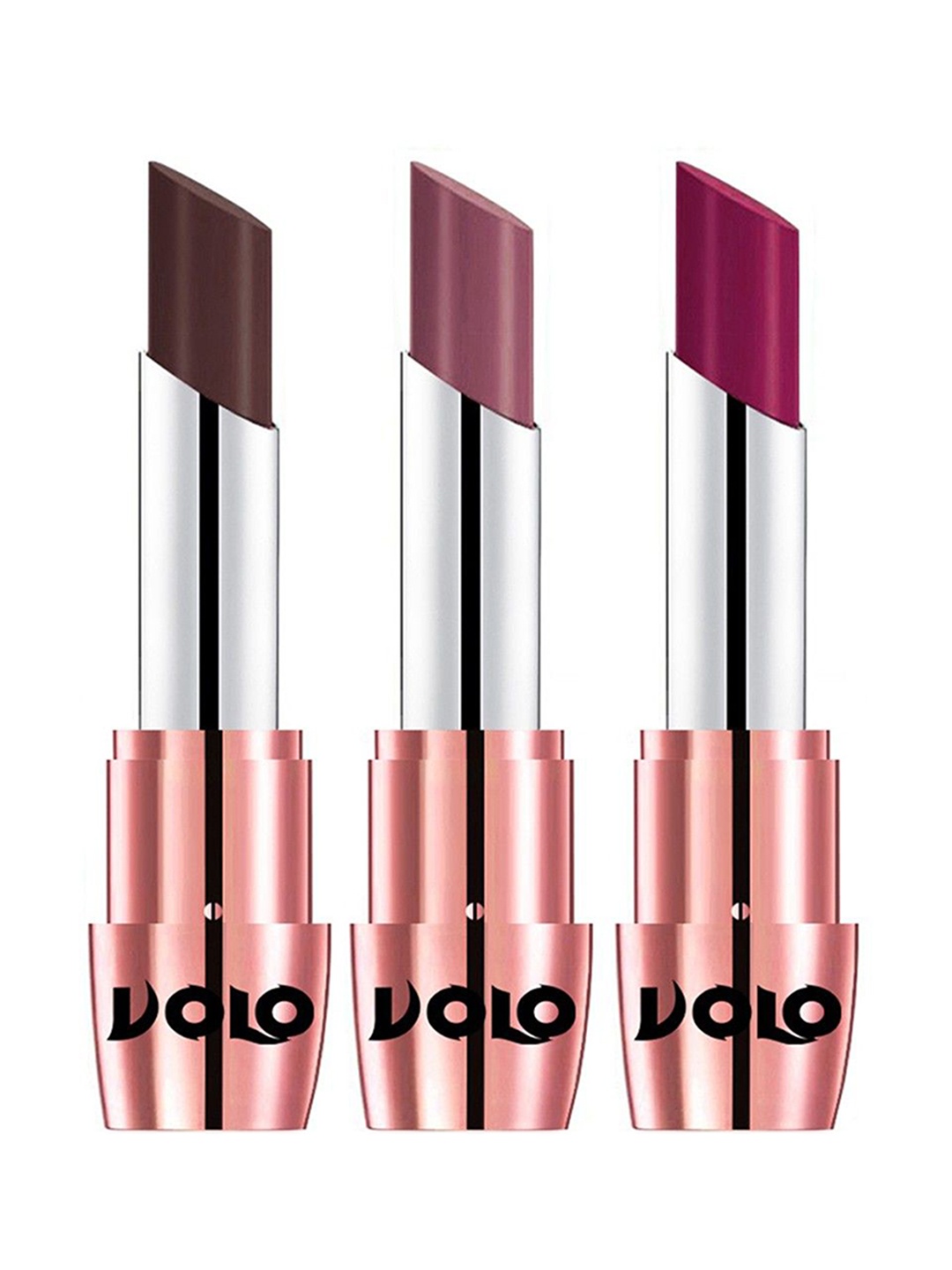

VOLO Set Of 3 Creme Matte Lipstick - 3.5g Each - 635-636-645, Multi