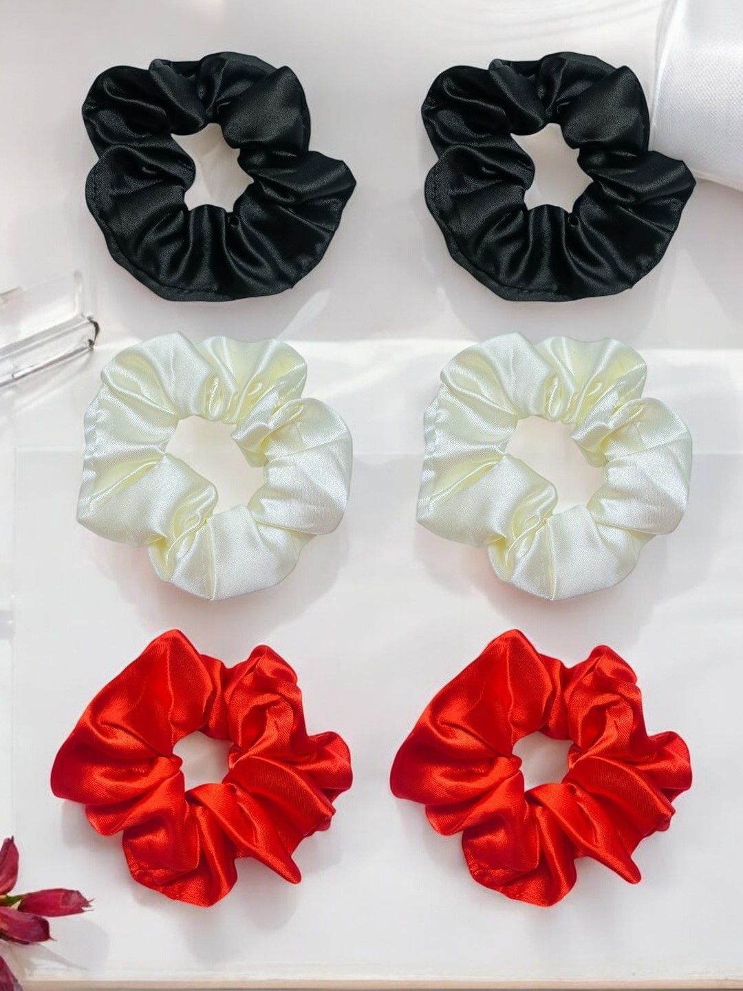 

fabula Women Set of 6 Ponytail Holders, Black