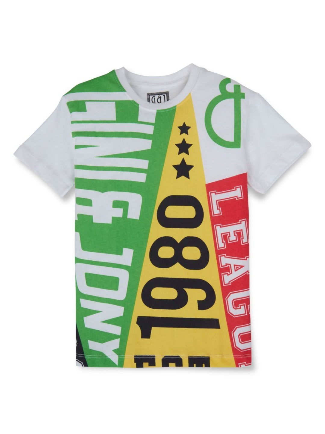 

Gini and Jony Boys Typography Printed Round Neck Cotton T-shirt, White