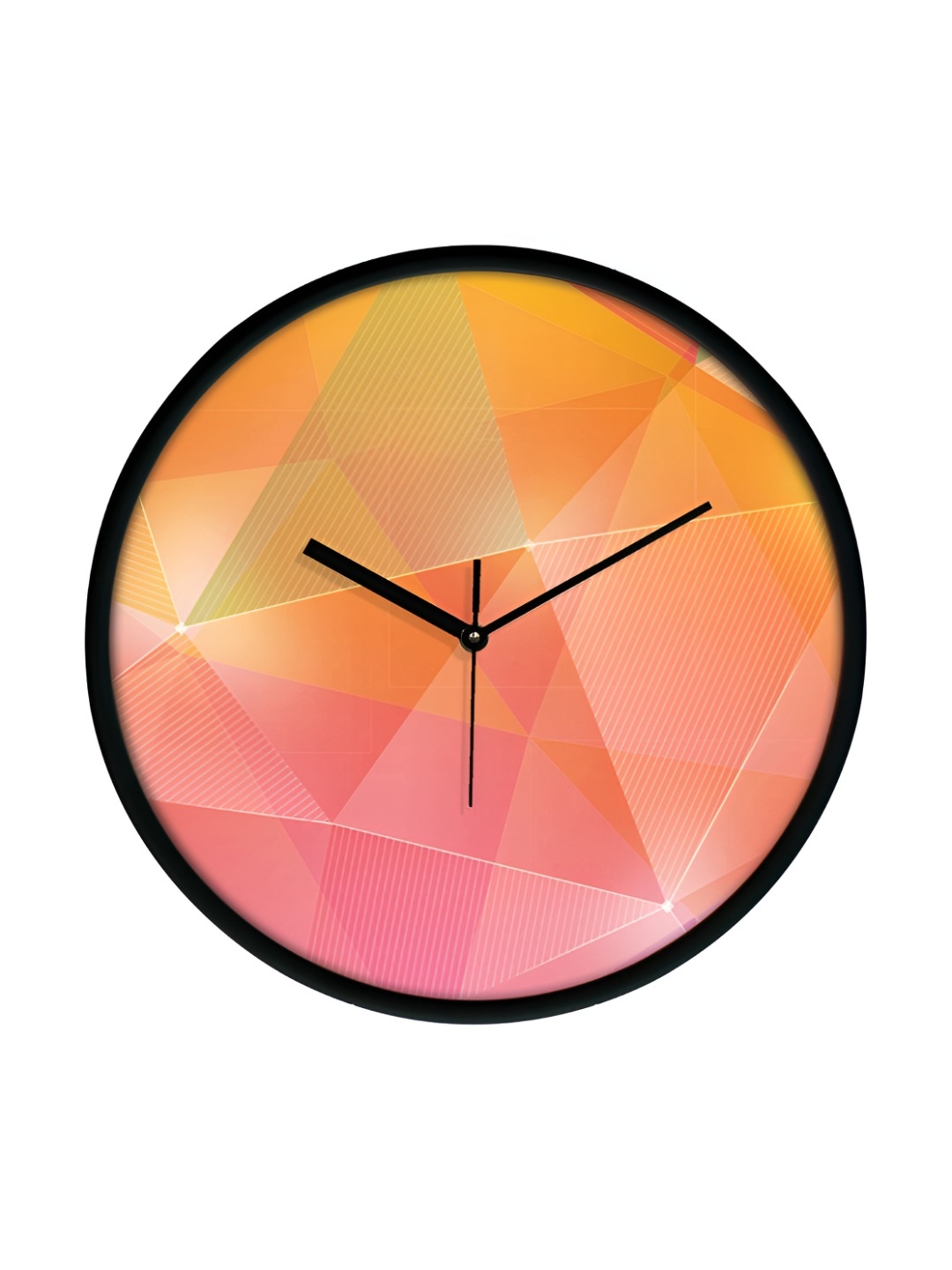 

RANDOM Printed Round Shaped Sweep Silent Movement Contemporary Wall Clock, Black