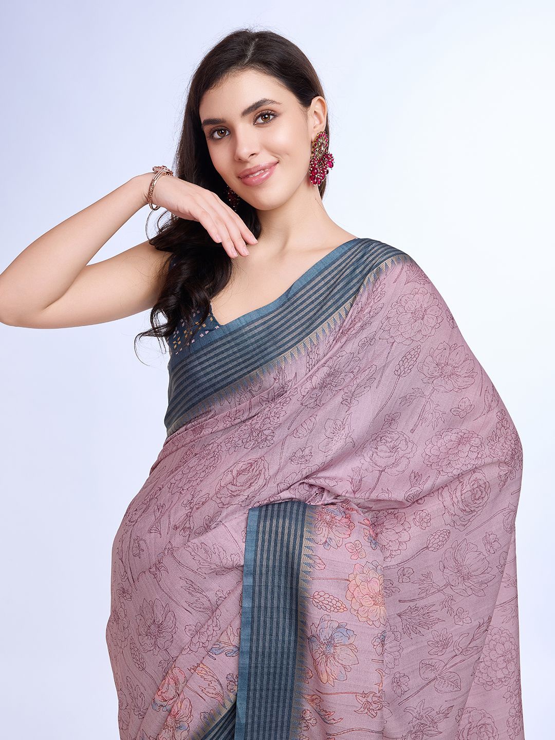 

all about you Floral Saree, Lavender