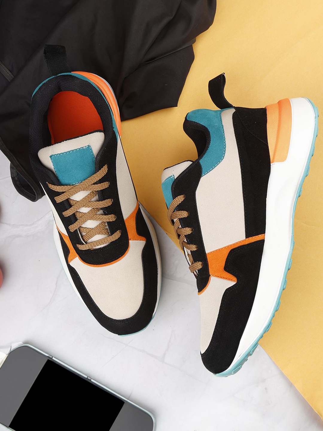 

mr.wonker Men Colourblocked Sneakers, Multi