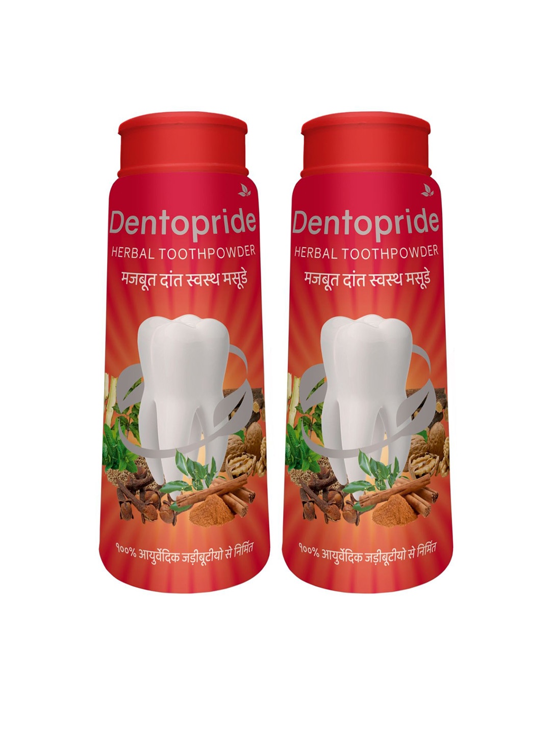 

Dentopride Set Of 2 Herbal Tooth Powder- 100 g Each, Red
