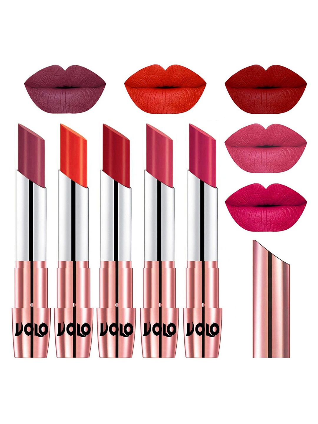 

VOLO Set Of 5 Creme Matte Lipsticks, Multi