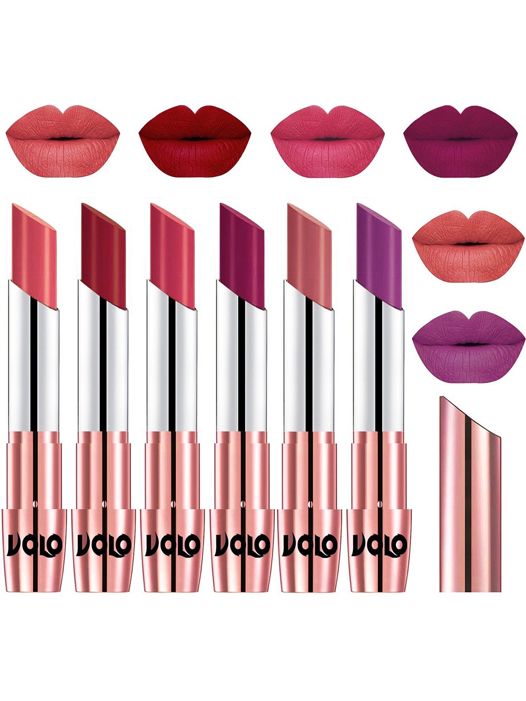 

VOLO Set Of 6 Creme Matte Lipsticks, Multi